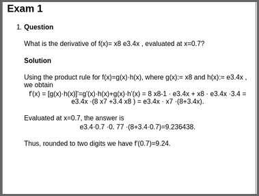 Mathematical Notation In Online R Exams