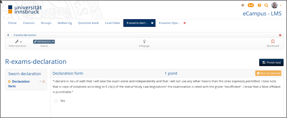 Summative Online Exams with R/exams and OpenOlat